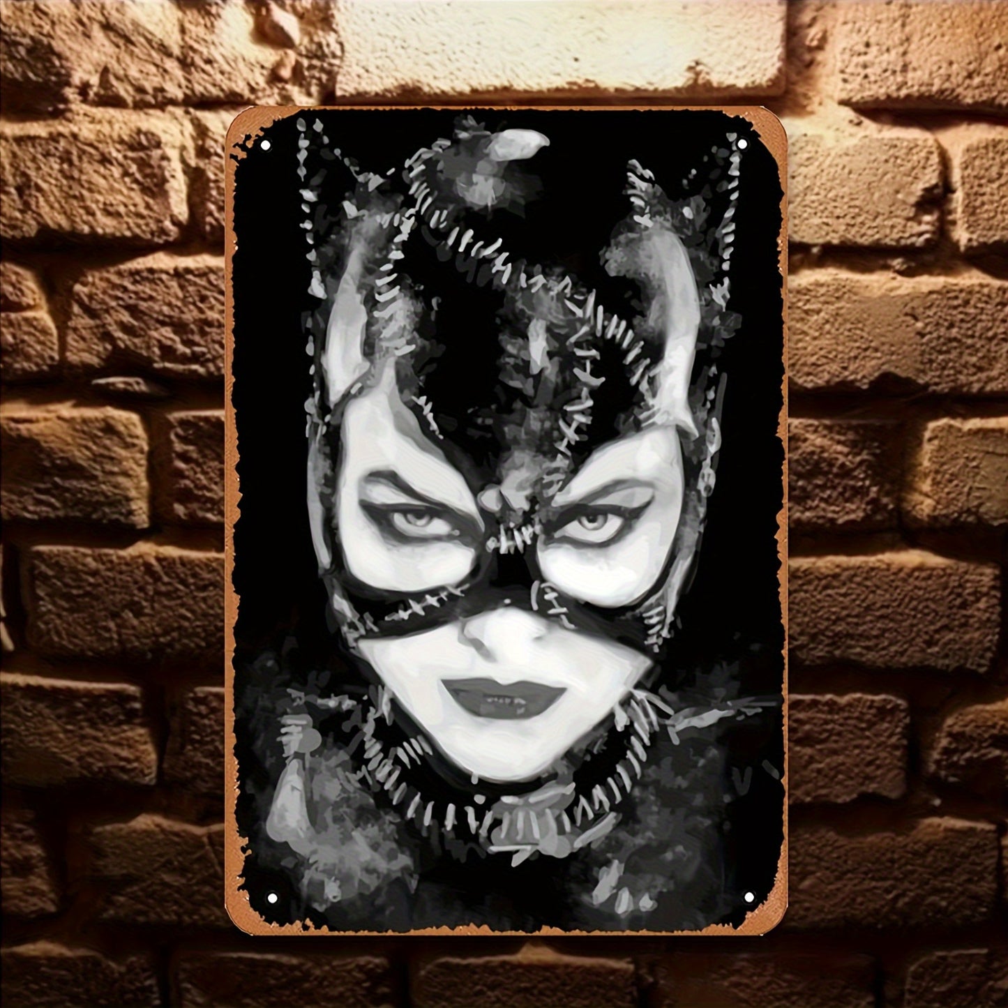 Catwoman Retro Iron Wall Art - Superhero Decor