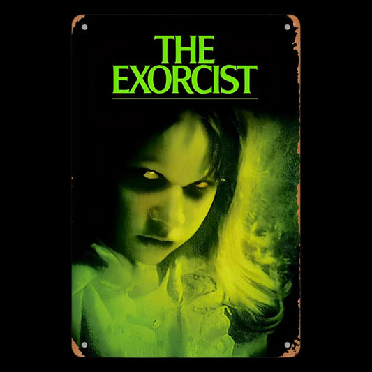 Vintage Exorcist Metal Wall Art Sign - Retro Decor