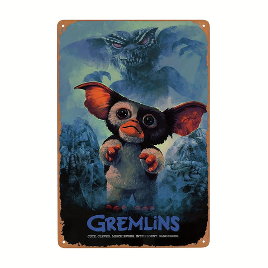 Retro Gremlins Movie Tin Sign - Classic Film Decor